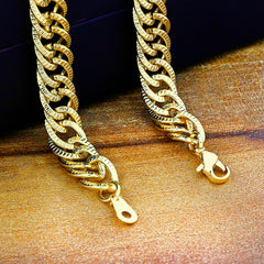 Stylish Curb 18K Gold 316L Stainless Steel 20" Chain Necklace Men