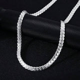 Classic Curb Silver 316L Stainless Steel 24" Chain Necklace For Men