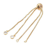 Gold Slim Box Slider Adjustable Extender Chain Accessory Bracelet