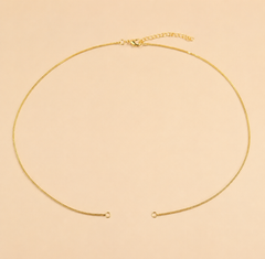 Gold Stainless Steel Box Chain Necklace For Men 18" Inch
