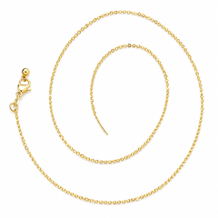 Slim Link Copper 18K Gold Chain Necklace For Women "18