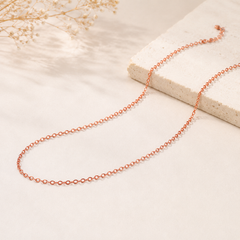 Copper Rose Gold Slim Link Chain For Women