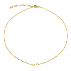 Slim Link Gold Copper Necklace Chain For Women