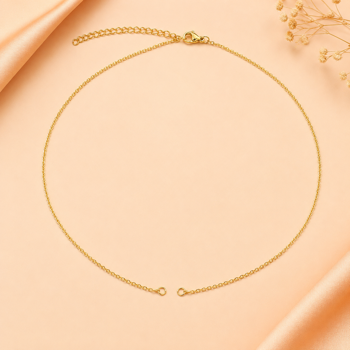 Slim Link Gold Copper Necklace Chain For Women