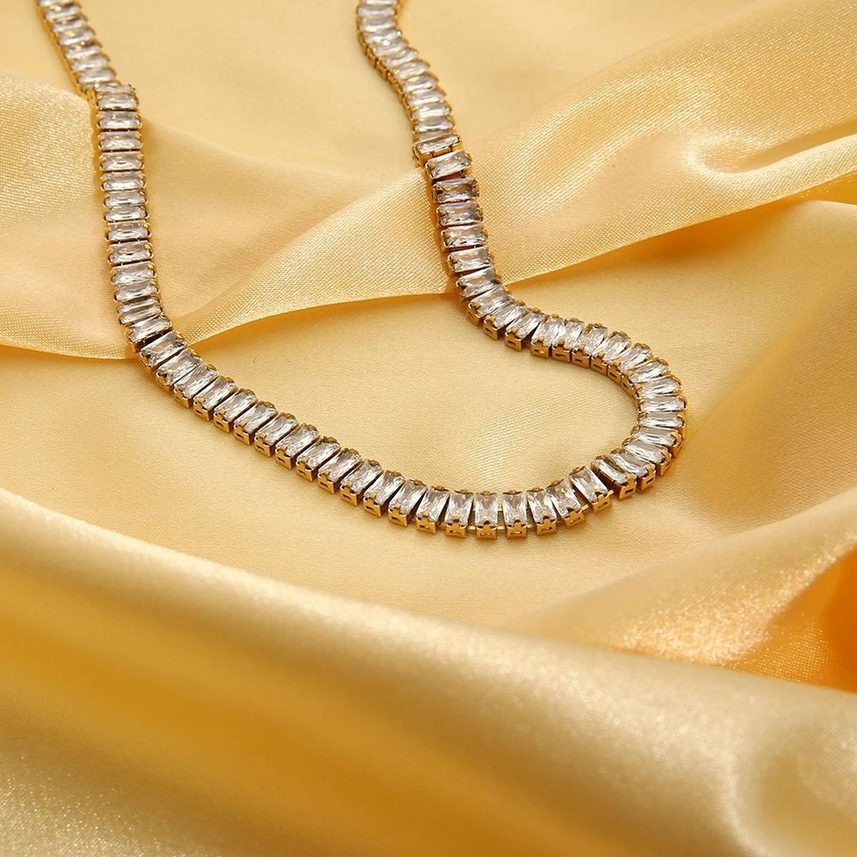 Lab Grown Buttercup Diamond Tennis Necklace – Velvet Box Jewels