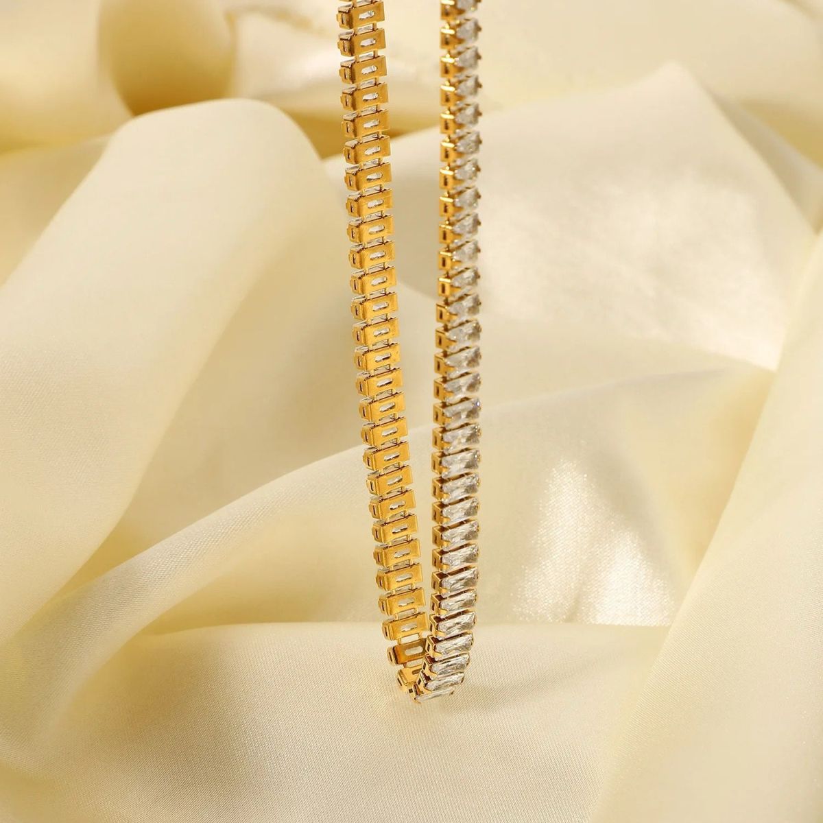 18k Solid Yellow Gold Chain Necklace Jewelry Accessories Luxury Necklace  Dubai Cuban Ethiopian African Jewelry Golden Chain Necklace Necklace For Women  Gold Necklace Gold Charm Women Wedding Gift Party Gold Filled Necklace