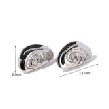 Tempest Twist Silver Stainless Steel Anti Tarnish Stud Earring For Women