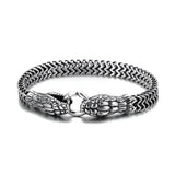 Snake Silver Stainless Steel Anti Tarnish Bracelet For Men