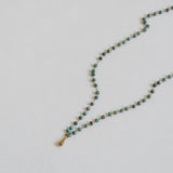 Breeze Beads Green 18K Gold Stainless Steel Anti Tarnish Necklace For Women