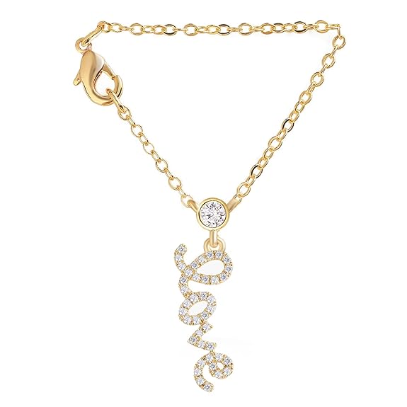 Minimal Love Charm Rose Silver Gold CZ Anti Tarnish Brass Watch Charm