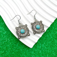 Oxidised Afghani Bohemian Tribal German Silver Choker Necklace Earring