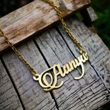 Copper Gold personalized customized Letter Name Necklace Chain For Women