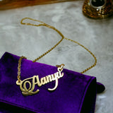 Copper Gold personalized customized Letter Name Necklace Chain For Women