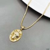 Panther Solitaire Cubic Zirconia Crystal 18K Gold Anti Tarnish Necklace For Women