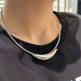 Glossy 18K Gold Anti Tarnish Stainless Steel Magnetic Clasp Choker Necklace For Women