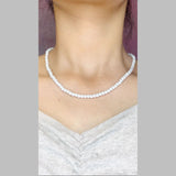 Simple Pearl White 18K Gold Anti Tarnish Necklace For Women