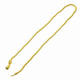 Jet Black Eye 18K Gold Anti Tarnish Long Snake Necklace For Women