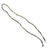 Jet Black Eye 18K Gold Anti Tarnish Long Snake Necklace For Women