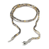 Jet Black Eye 18K Gold Anti Tarnish Long Snake Necklace For Women