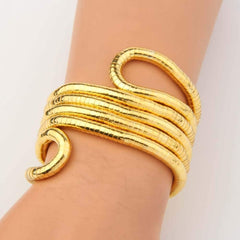 18K Gold Anti Tarnish Long continue Snake Necklace For Women
