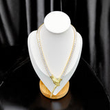 Snake Baguette 18K Gold Cubic Zirconia Anti Tarnish Chain Necklace For Women