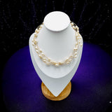 Simple Pearl White 18K Gold Anti Tarnish Layer Necklace For Women