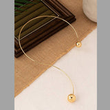 Question Mark 18K Gold Anti Tarnish Long Hasli Necklace For Women