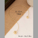 Question Mark 18K Gold Anti Tarnish Long Hasli Necklace For Women