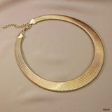 Snake 18K Gold Anti Tarnish Choker Hasli Necklace For Women