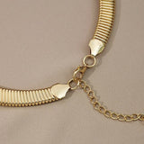 Snake 18K Gold Anti Tarnish Choker Hasli Necklace For Women