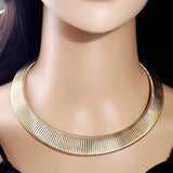 Snake 18K Gold Anti Tarnish Choker Hasli Necklace For Women