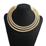 Snake Layer 18K Gold Anti Tarnish Choker Hasli Necklace For Women