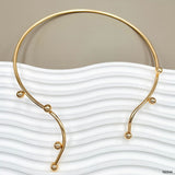 Solied Question Mark 18K Gold Anti Tarnish Long Hasli Necklace For Women