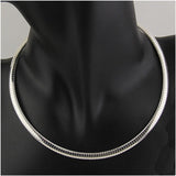 Silver Anti Tarnish Snake Choker Hasli Necklace For Women