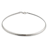 Silver Anti Tarnish Snake Choker Hasli Necklace For Women