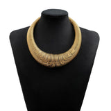 Spring 18K Gold Iron Collar Hasli Statement Necklace For Women