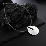 Drop Grey Silver Anti Tarnish Heavy Necklace For Women