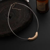 Pipe Grey Rose Gold Anti Tarnish Necklace For Women