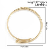 8K Gold Anti Tarnish Collar Hasli Necklace For Women