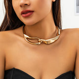 ZA 18K Gold Anti Tarnish Hasli Thick Choker Necklace For Women