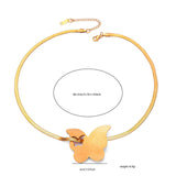 Two Tone Star 18K Gold Silver Stainless Steel Anti Tarnish Snake Chain Necklace For Women