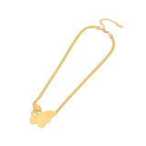 Two Tone Star 18K Gold Silver Stainless Steel Anti Tarnish Snake Chain Necklace For Women