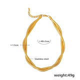 Twisted Snake 18K Gold Anti Tarnish Necklace For Women