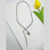 Snake Rhinestone Anti Tarnish Long Necklace Earring Set For Women