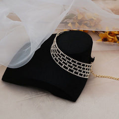 Solitaire Wall View Rhinestone Silver Anti Tarnish Necklace For Women