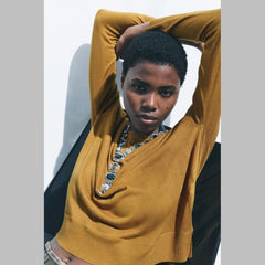 Vintage Ethnic Gemstone Silver Green Brown Y Necklace For Women