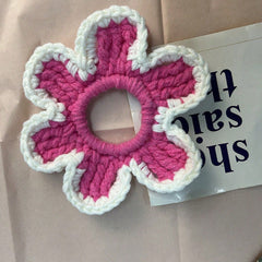 Pink White Flower Peony Fabric Hair Accessories For Women