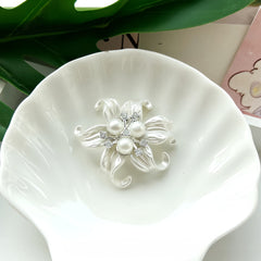 Multi Color Classic Floral Gold Silver Plated Pearl Brass Button Cover