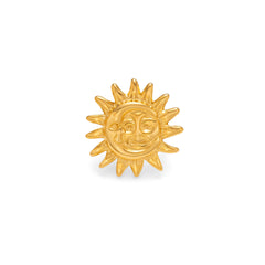 Luxury Sun Face Gold Anti Tarnish Stainless Steel Ear Cuff Earrings