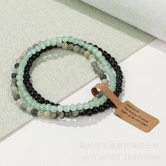 Triple Layer Beads Adjustable Stackable Layer Bracelet For Women
